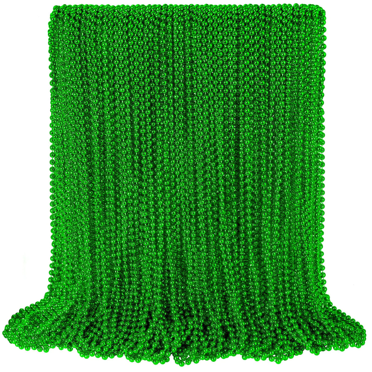100 PCS St. Patricks Day Beads Necklace 33" Green Mardi Gras Beads Necklaces Christmas Necklaces Irish Saint Patricks Necklaces for St. Patricks Day Mardi Gras Parade Throws Birthday Party Favors - Lootquake