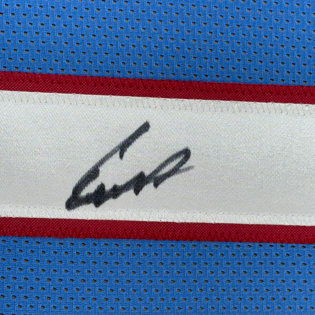 Framed Autographed/Signed Cameron Cam Ward 35x39 Tennessee Retro Light Blue Football Jersey JSA COA