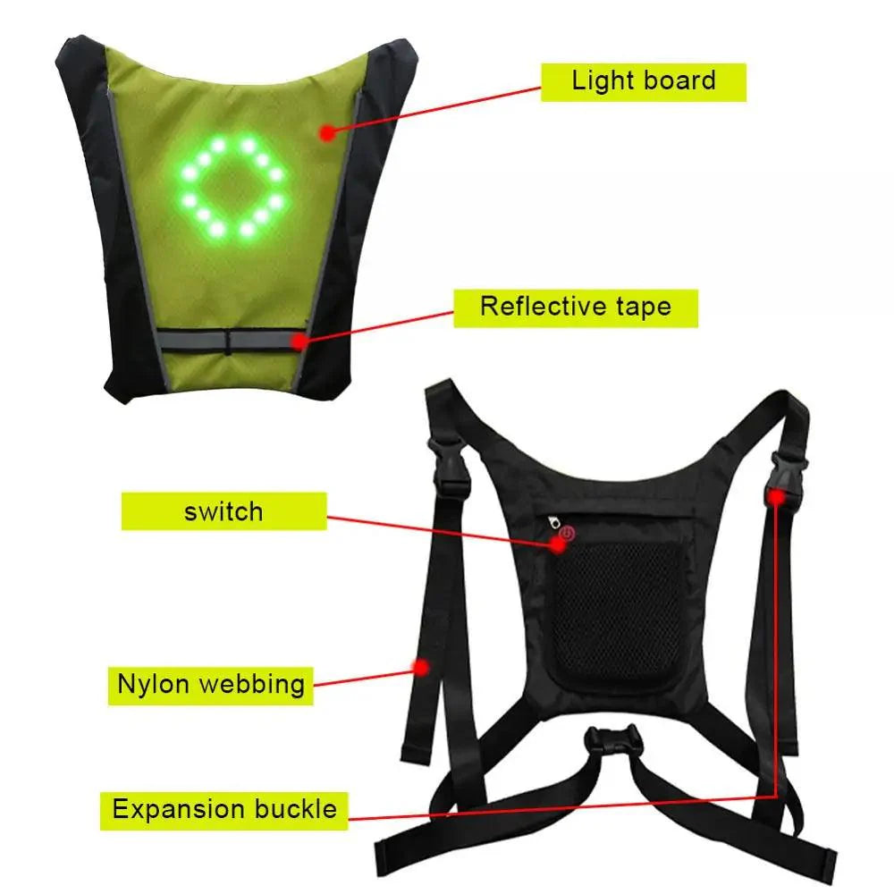 BrightRide LED Cycling Vest with Storage