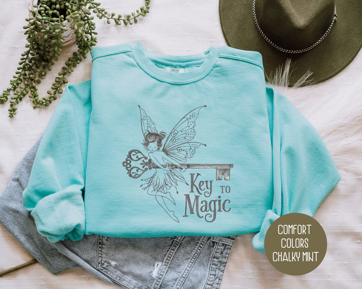 Fairy Key to Magic Comfort Colors Sweatshirt-1