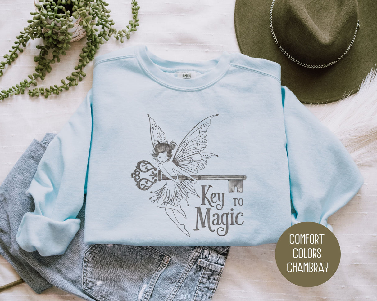 Fairy Key to Magic Comfort Colors Sweatshirt-2