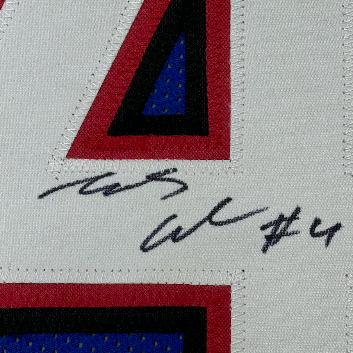 Framed Autographed/Signed James Cook 35x39 Buffalo Blue Football Jersey Beckett BAS COA