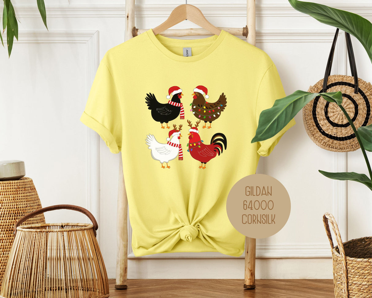 Cute Chickens Christmas Shirt-0