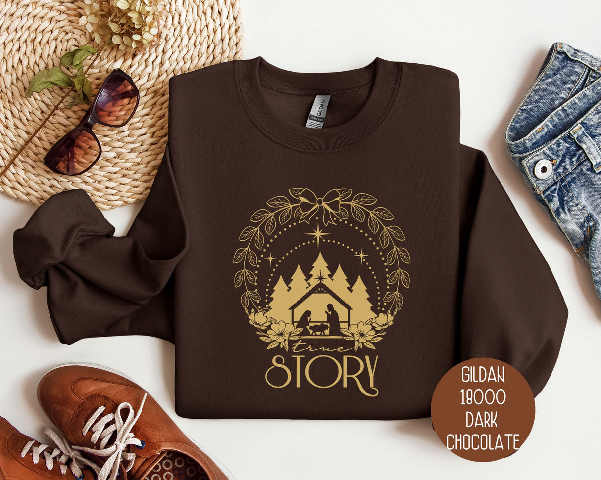True Story Christmas Nativity Sweatshirt