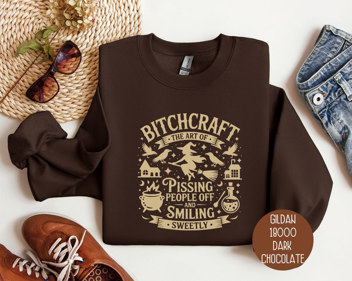 Bitchcraft: Art of Pissing People Off and Smiling Sweetly Sweatshirt-2