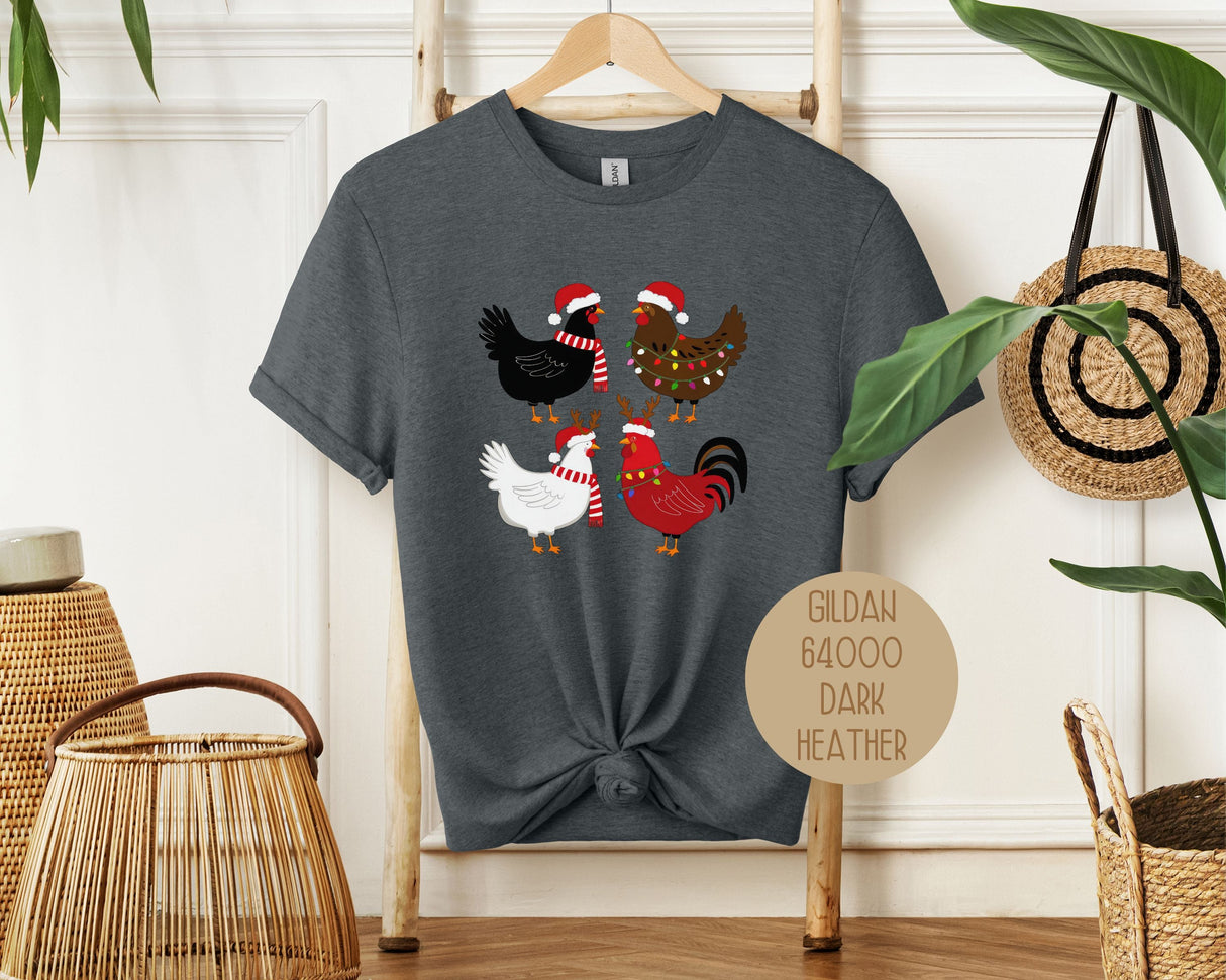 Cute Chickens Christmas Shirt-3