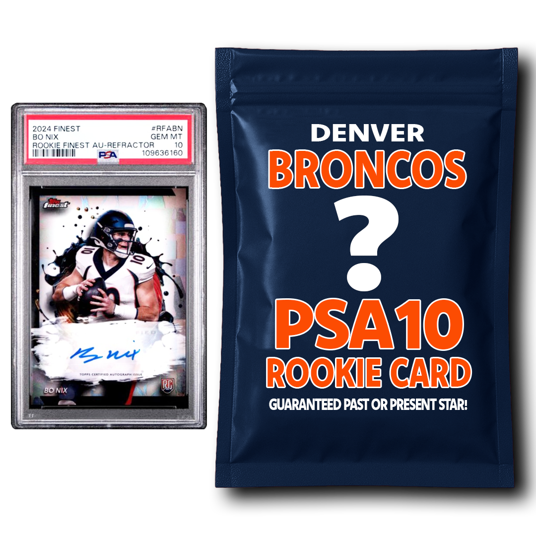 Paquete misterioso de tarjetas de novato calificadas de la PSA 10 de los Denver Broncos