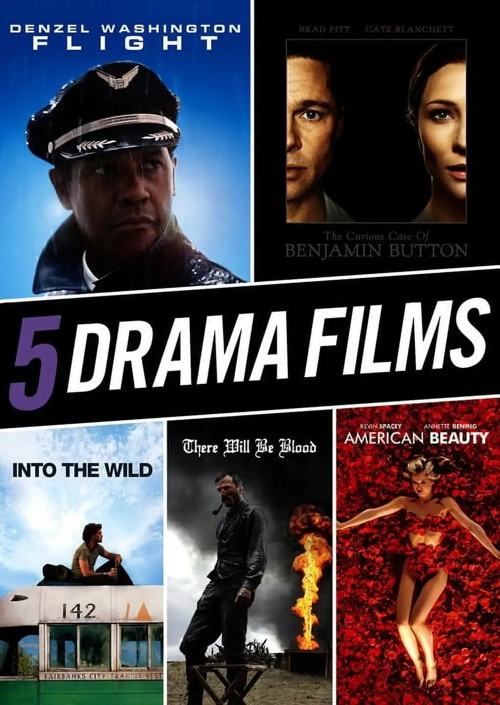 Drama 5 Movie Collection (Flight / The Curious Case of Benjamin Button - Lootquake