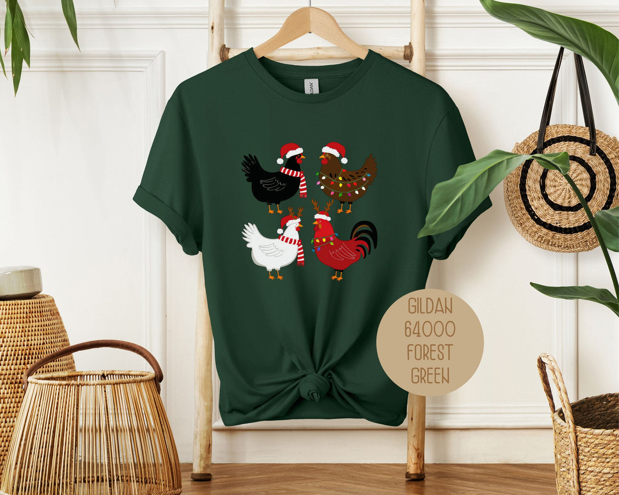 Cute Chickens Christmas Shirt-4