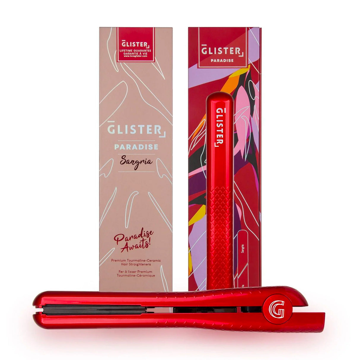 Paradise 1.25" Flat Iron with Tourmaline Gemstone Infusion