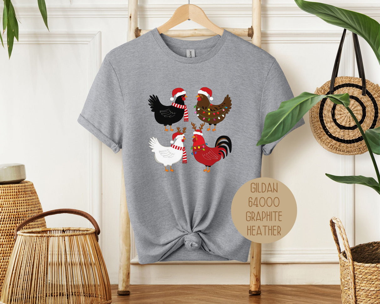 Cute Chickens Christmas Shirt-5