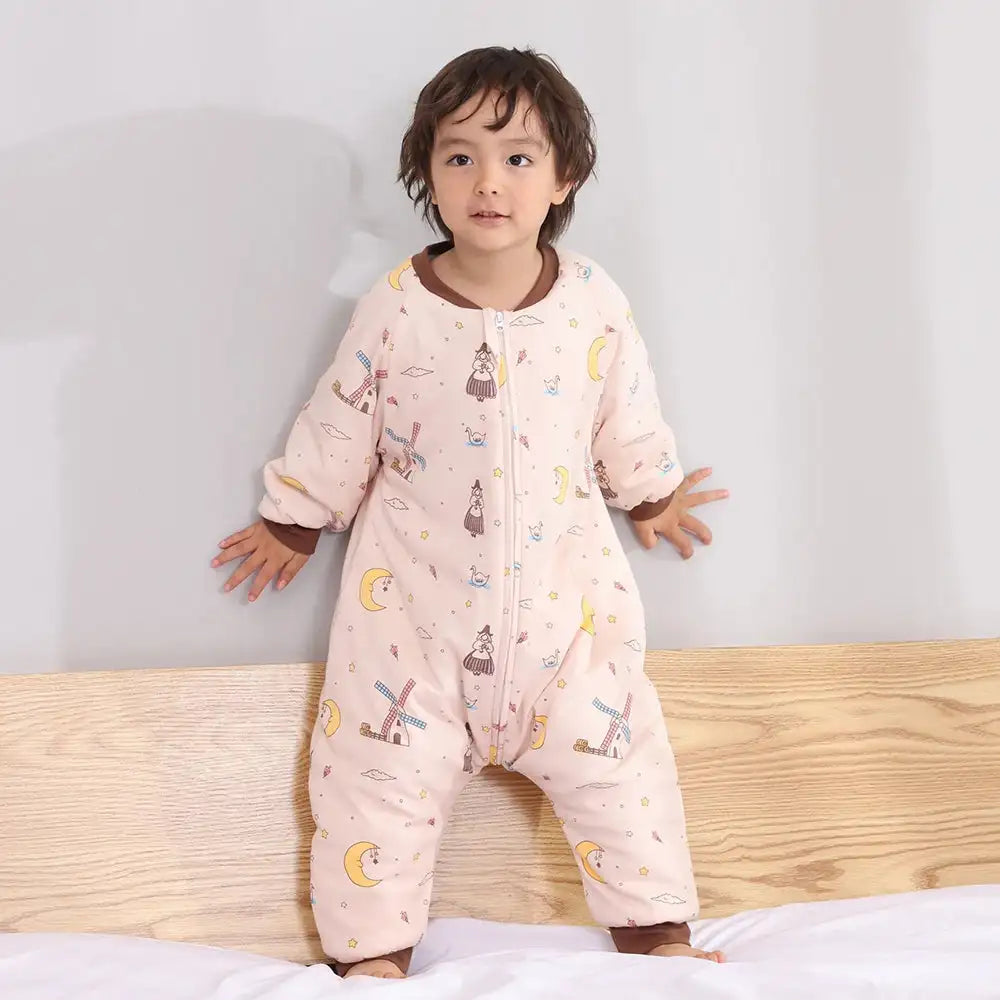 Saco de dormir para bebé con estampado de flores, pijama para caminar y jugar, 2,5 tog de grosor, para invierno, para mantener el calor, de 1 a 4 años