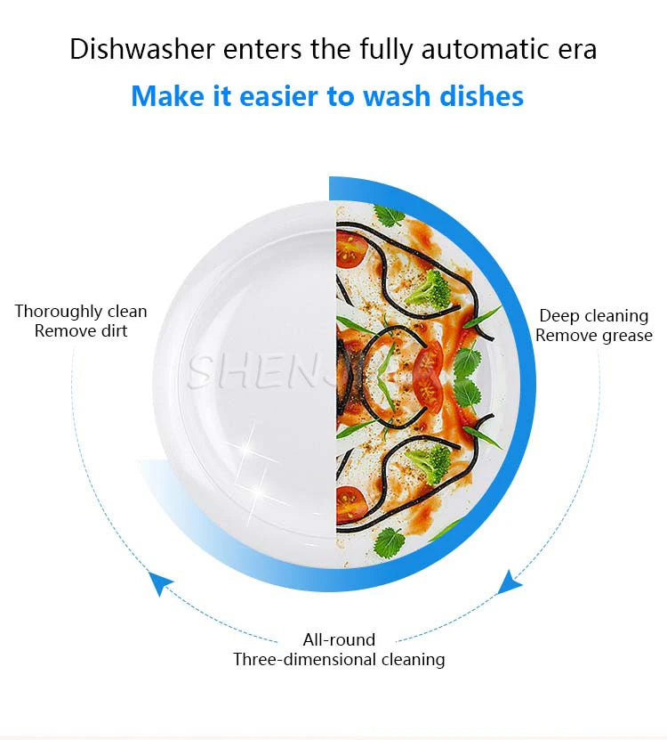 Lave-vaisselle portable 110 V/220 V, petit, autonome, sans installation, automatique, pour la cuisine et la maison, à ultrasons, A5