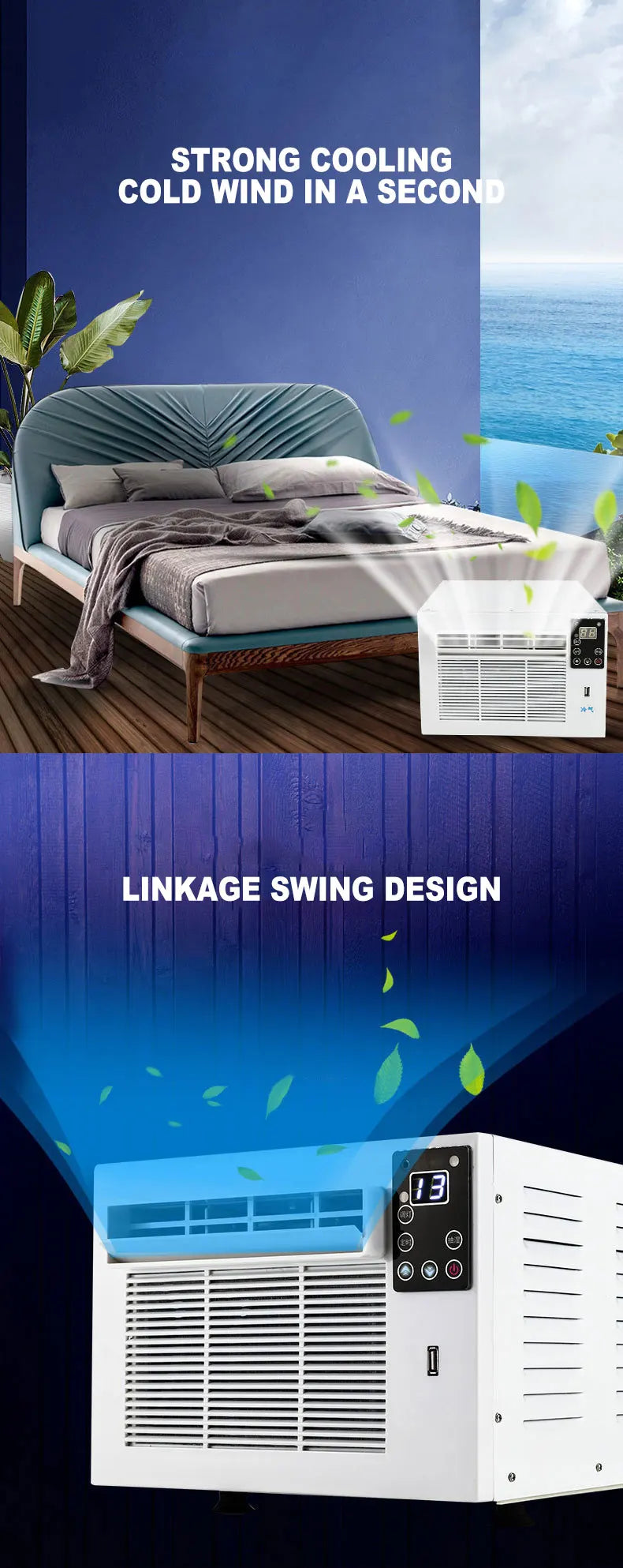 Climatiseur domestique Air conditionné Pet Portable Air Conditioner Petits climatiseurs