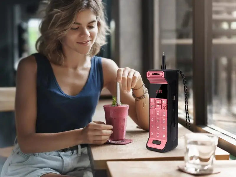 Altavoz Bluetooth con diseño clásico para teléfono móvil, altavoz portátil retro para teléfono celular, altavoz Bluetooth inalámbrico para teléfono celular para exteriores.