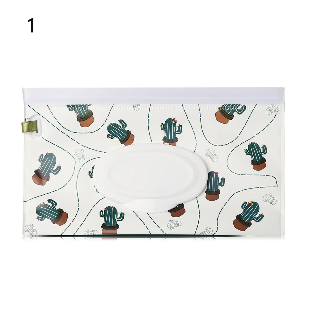 Estuche portátil de EVA para toallitas húmedas de bebé, reutilizable, recargable, caja de pañuelos, bolsa de cosméticos con cierre a presión, almacenamiento para el hogar