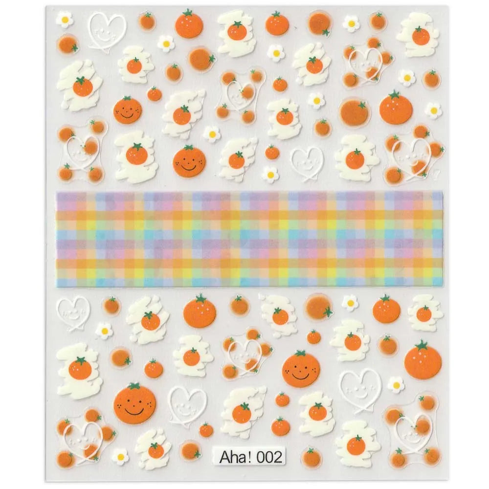 42Model Sticker Nail Decal 3D Adhesive Patch,Smile/Animal/Flower Nail Art Decorations Manicure Sticker Easter Day Design Decal- - Lootquake