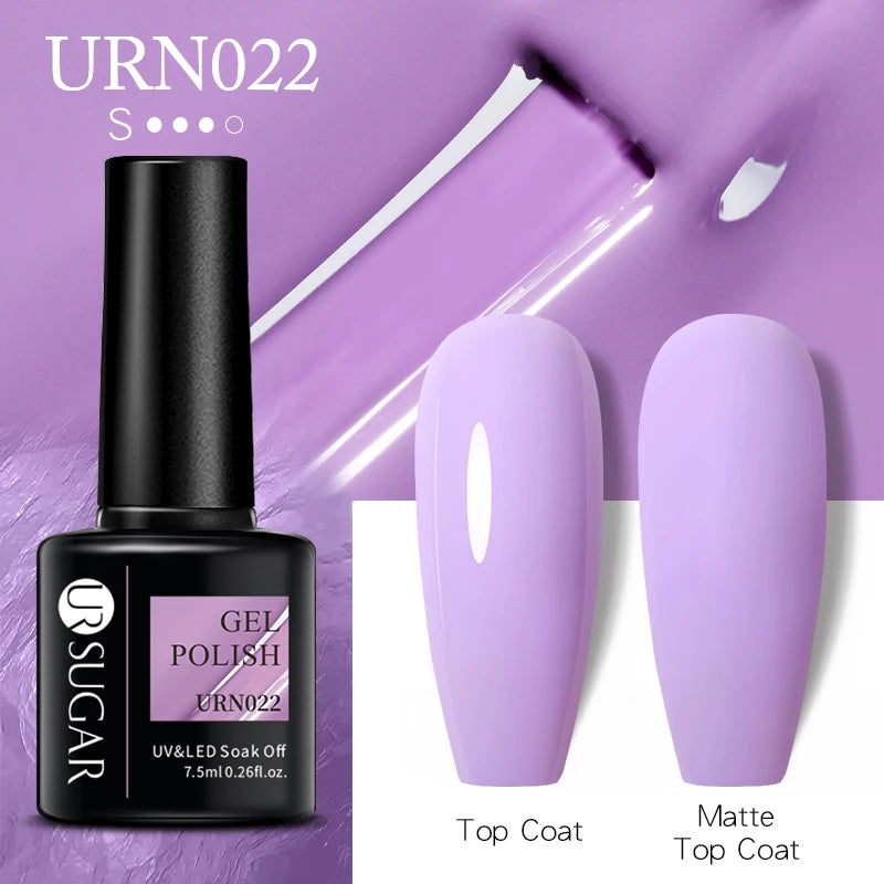 UR SUGAR 7.5ml Nude Glitter Color Gel Nail Polish Winter Warm Color Series Semi-permanent Varnish Professionals Manicure