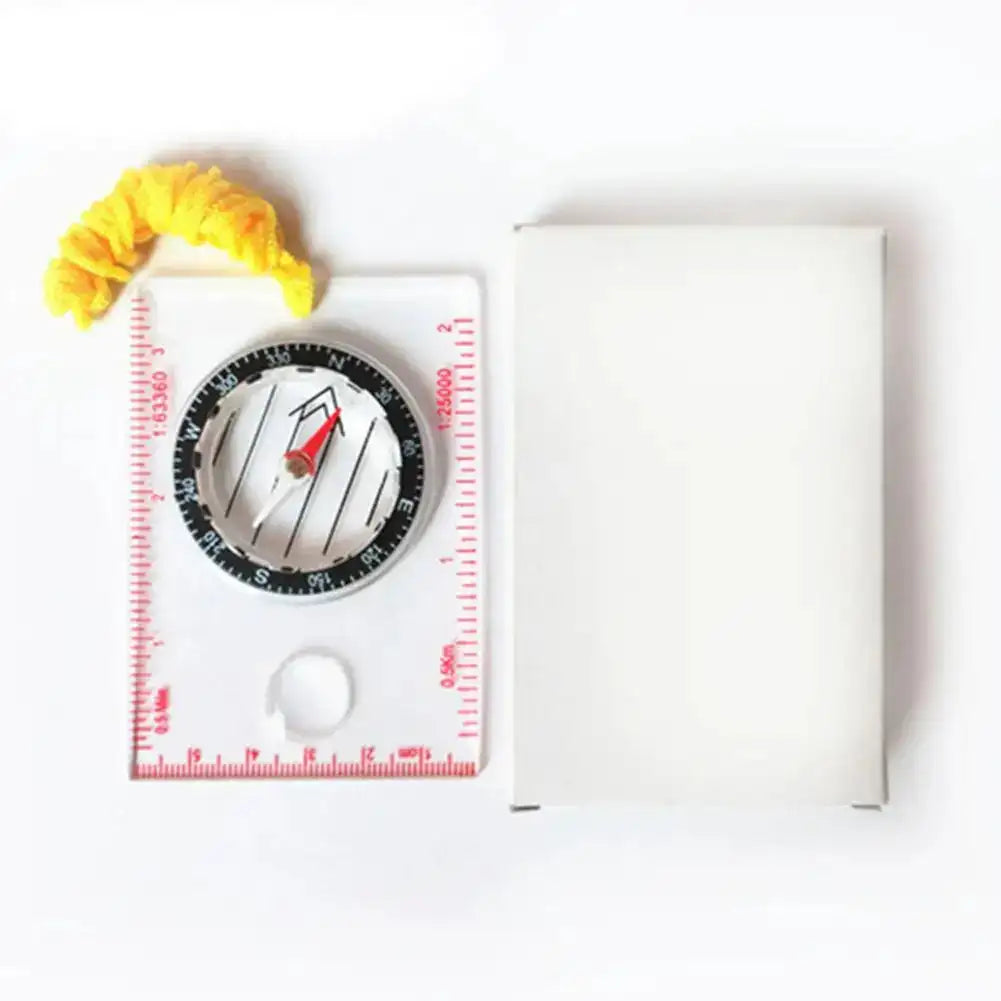 Portable Magnifying Compass Navigation Map Reading Compass with lanyard mirror and ruler for Camping Hiking and Traveling - Lootquake