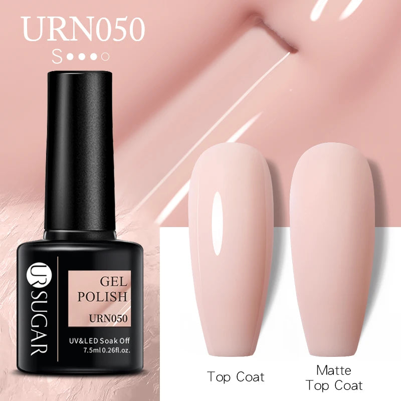 UR SUGAR 7.5ml Nude Glitter Color Gel Nail Polish Winter Warm Color Series Semi-permanent Varnish Professionals Manicure