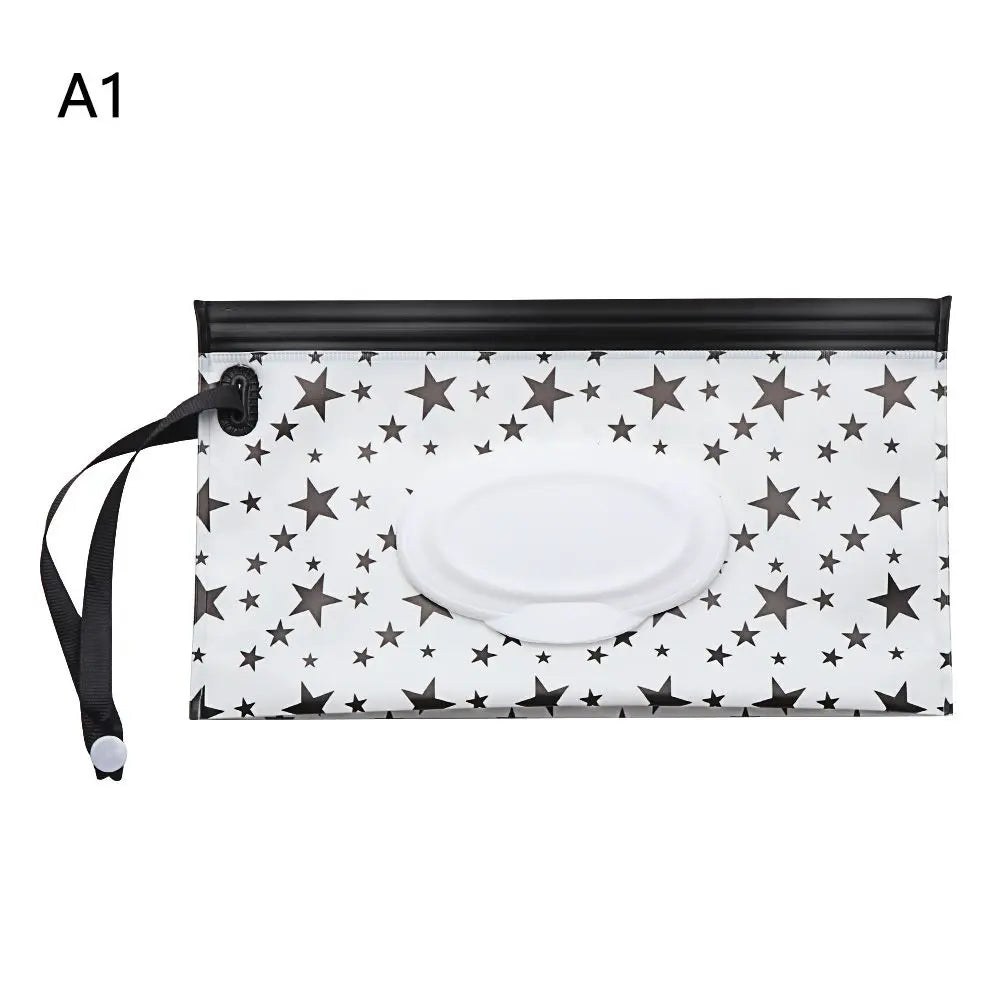 Estuche portátil de EVA para toallitas húmedas de bebé, reutilizable, recargable, caja de pañuelos, bolsa de cosméticos con cierre a presión, almacenamiento para el hogar