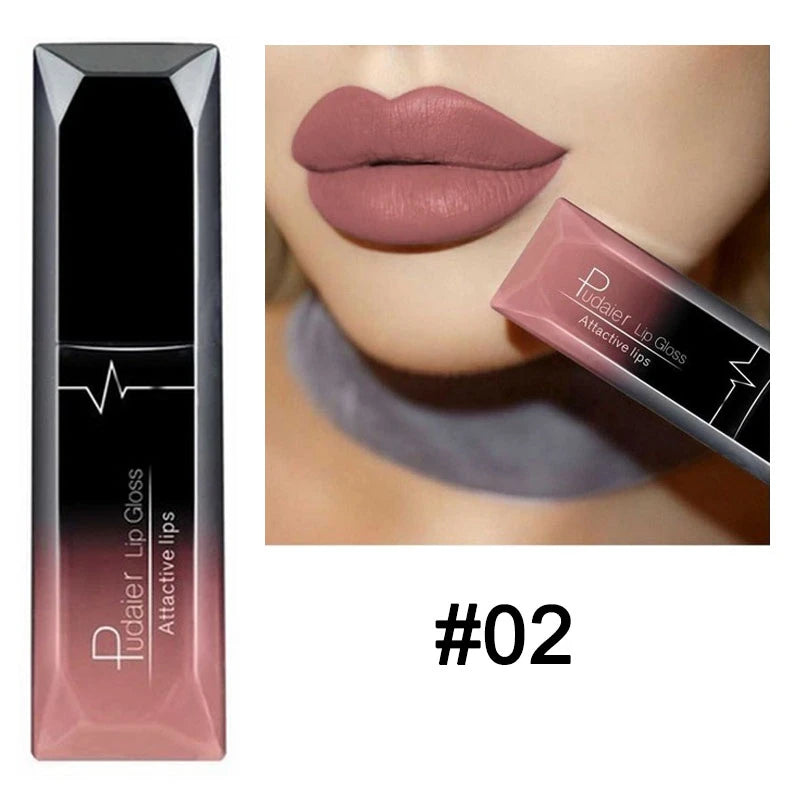 Lápiz labial mate nude de 21 colores, líquido hidratante, resistente al agua, duradero, antiadherente, brillo labial aterciopelado, maquillaje de labios para mujer, cosméticos.