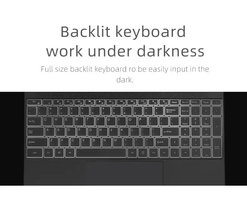 Russian keyboard 15.6 Inch DDR4 16GB RAM Intel Celeron N5095 WiFi Business Office Online Class Notebook Window 10 - Lootquake