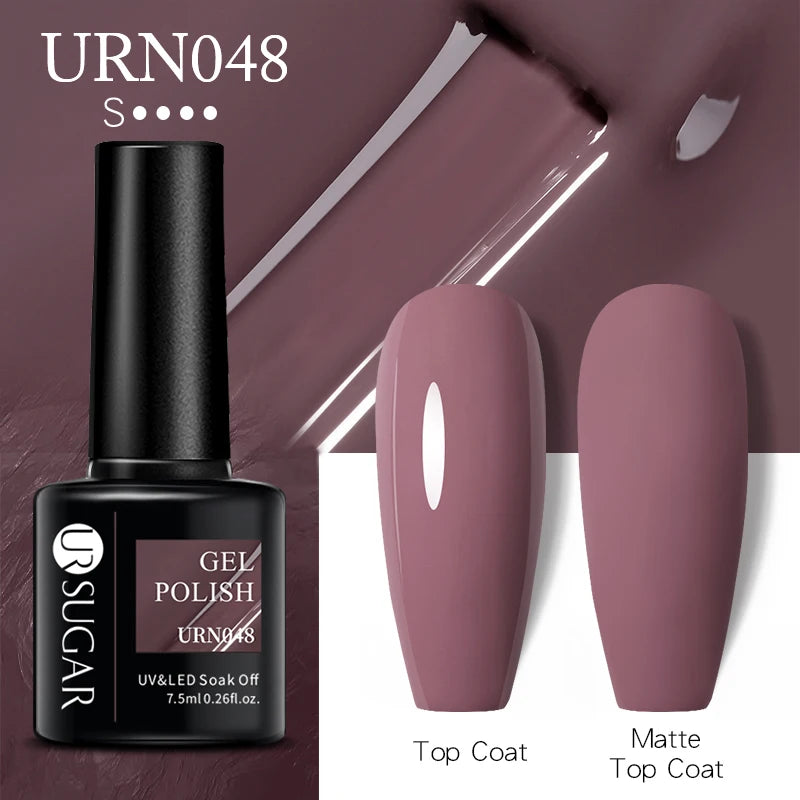 UR SUGAR 7.5ml Nude Glitter Color Gel Nail Polish Winter Warm Color Series Semi-permanent Varnish Professionals Manicure
