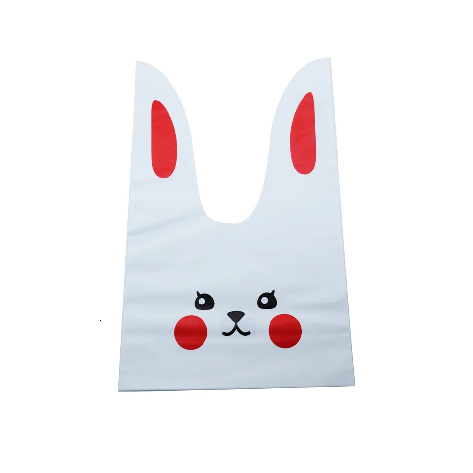 Hot Sale 20 / Batch Cute Rabbit Carrot Ear Biscuit Bag Candy Biscuit Gift Bag Snack Baking Packaging Supplies Easter Decoration - Lootquake