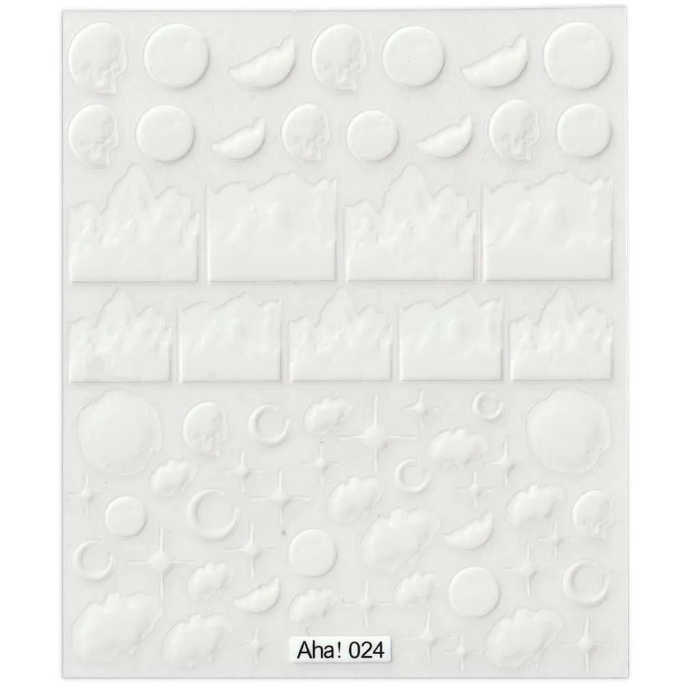 42Model Sticker Nail Decal 3D Adhesive Patch,Smile/Animal/Flower Nail Art Decorations Manicure Sticker Easter Day Design Decal- - Lootquake