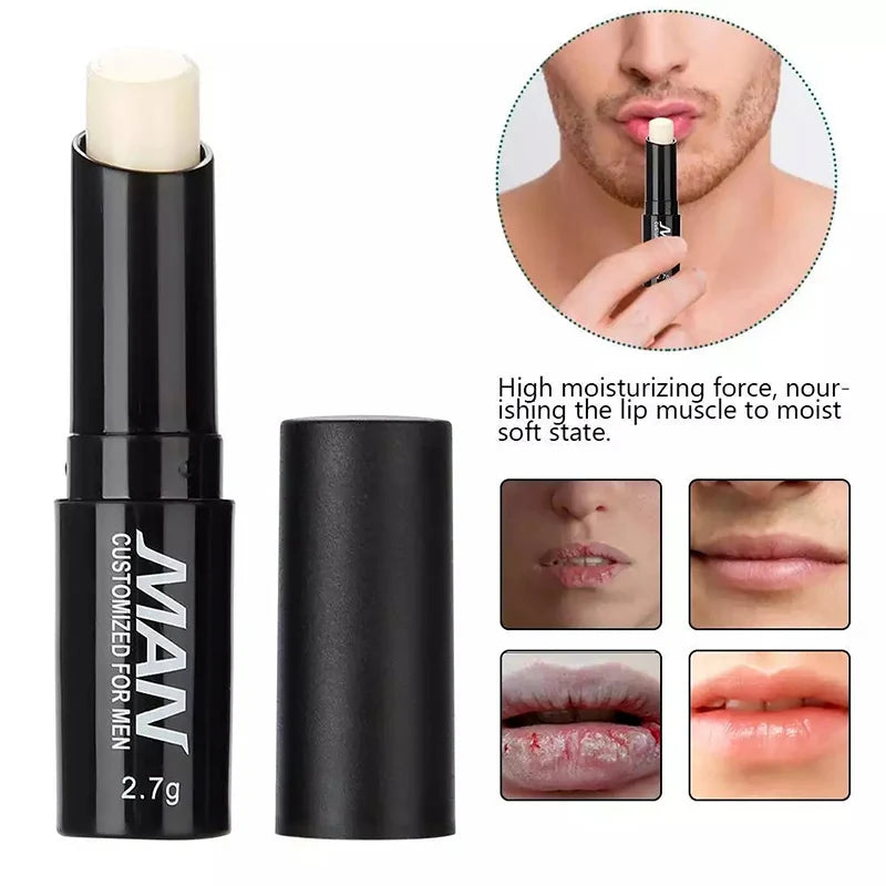 Mens Lip Balm Long Lasting Moisture Hydration Lighten Lip Lines Anti-dry Lip Lipstick Men's Cosmetics Lips Skin Care Products