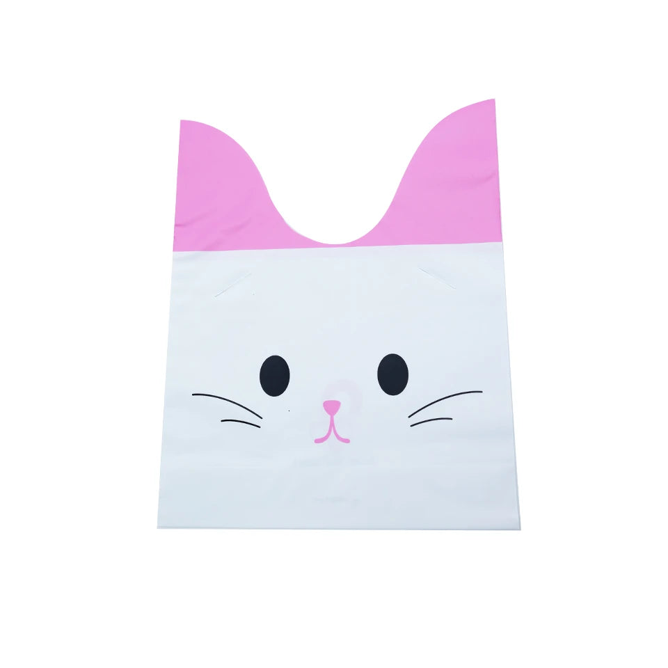 Hot Sale 20 / Batch Cute Rabbit Carrot Ear Biscuit Bag Candy Biscuit Gift Bag Snack Baking Packaging Supplies Easter Decoration - Lootquake