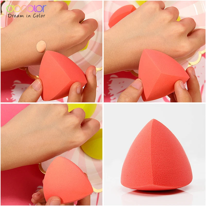Docolor Makeup Foundation Sponge Face Makeup Cosmetic Puff Powder Beauty Egg Facial Soft Tools Accessories Ball Bevel Cut