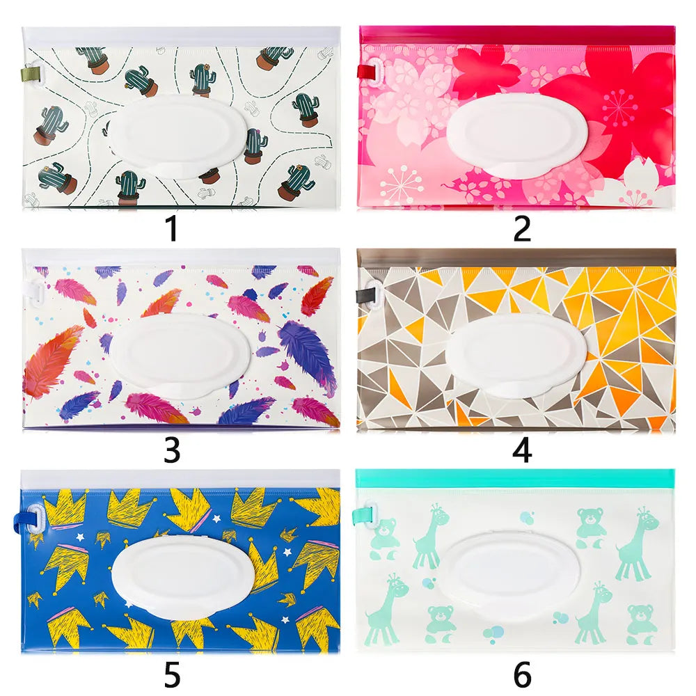 Estuche portátil de EVA para toallitas húmedas de bebé, reutilizable, recargable, caja de pañuelos, bolsa de cosméticos con cierre a presión, almacenamiento para el hogar