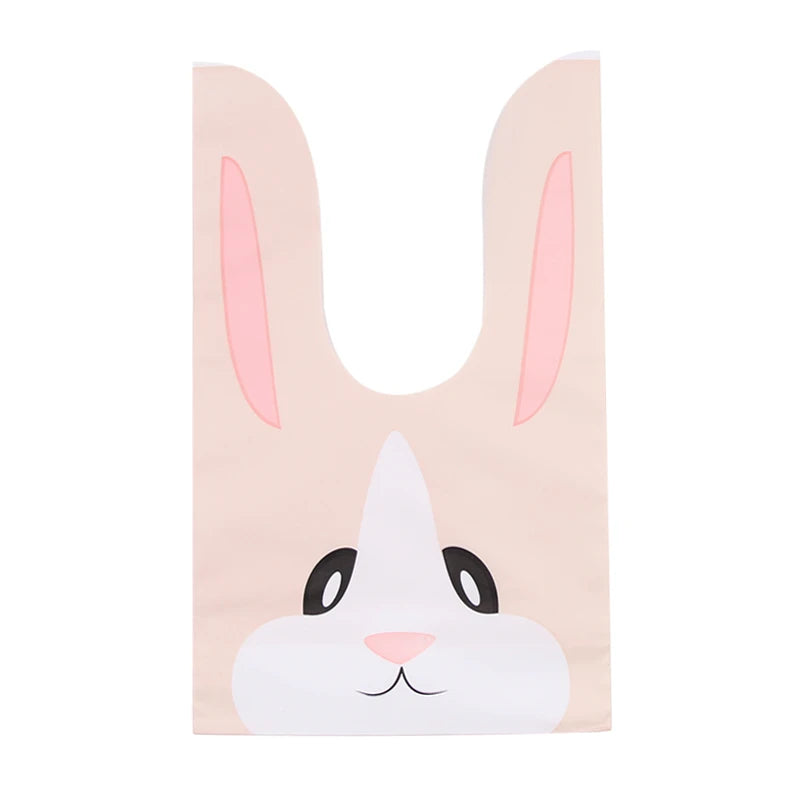 Hot Sale 20 / Batch Cute Rabbit Carrot Ear Biscuit Bag Candy Biscuit Gift Bag Snack Baking Packaging Supplies Easter Decoration - Lootquake