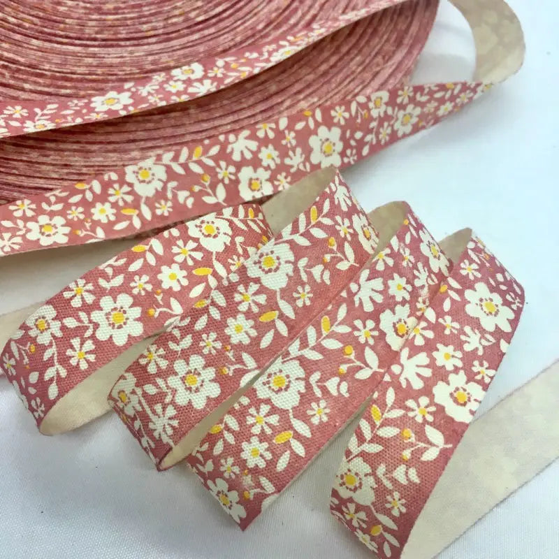 5Y 1.5cm/2.5cm Flowers Printed Cotton Floral Ribbon For Handmade DIY Craft Scrapbook Gift Packing Easter Wedding Christmas Deco - Lootquake
