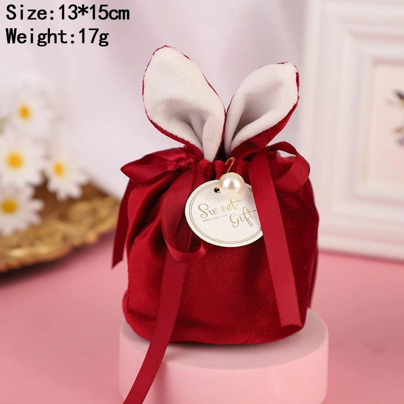 Cloth Easter Bags Cute Bunny Gift Packing Bags Wholesale Rabbit Chocolate Candy Bags Wedding Birthday Party Decoration 2025 New - Lootquake