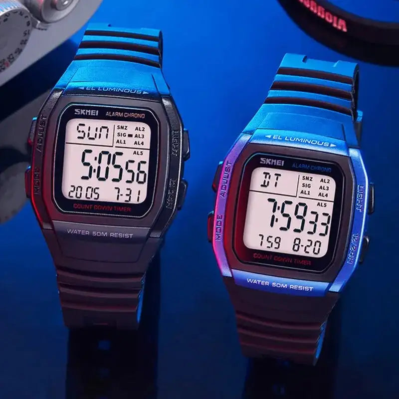 SKMEI Fashion Men Watches Waterproof Sports Digital LED Alarm Chrono Electronic Clock Man Student Wristwatch Relogio Masculino - Lootquake