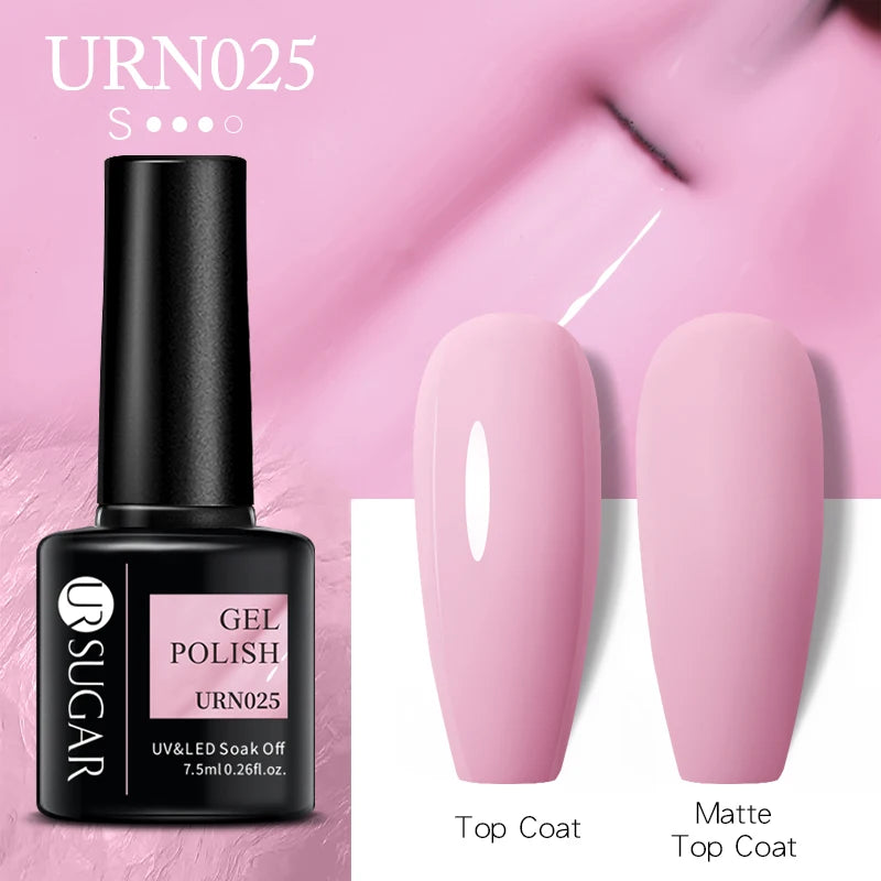 UR SUGAR 7.5ml Nude Glitter Color Gel Nail Polish Winter Warm Color Series Semi-permanent Varnish Professionals Manicure