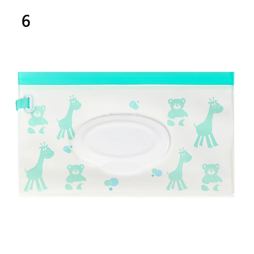 Estuche portátil de EVA para toallitas húmedas de bebé, reutilizable, recargable, caja de pañuelos, bolsa de cosméticos con cierre a presión, almacenamiento para el hogar