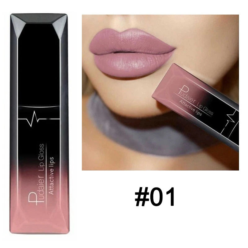 Lápiz labial mate nude de 21 colores, líquido hidratante, resistente al agua, duradero, antiadherente, brillo labial aterciopelado, maquillaje de labios para mujer, cosméticos.