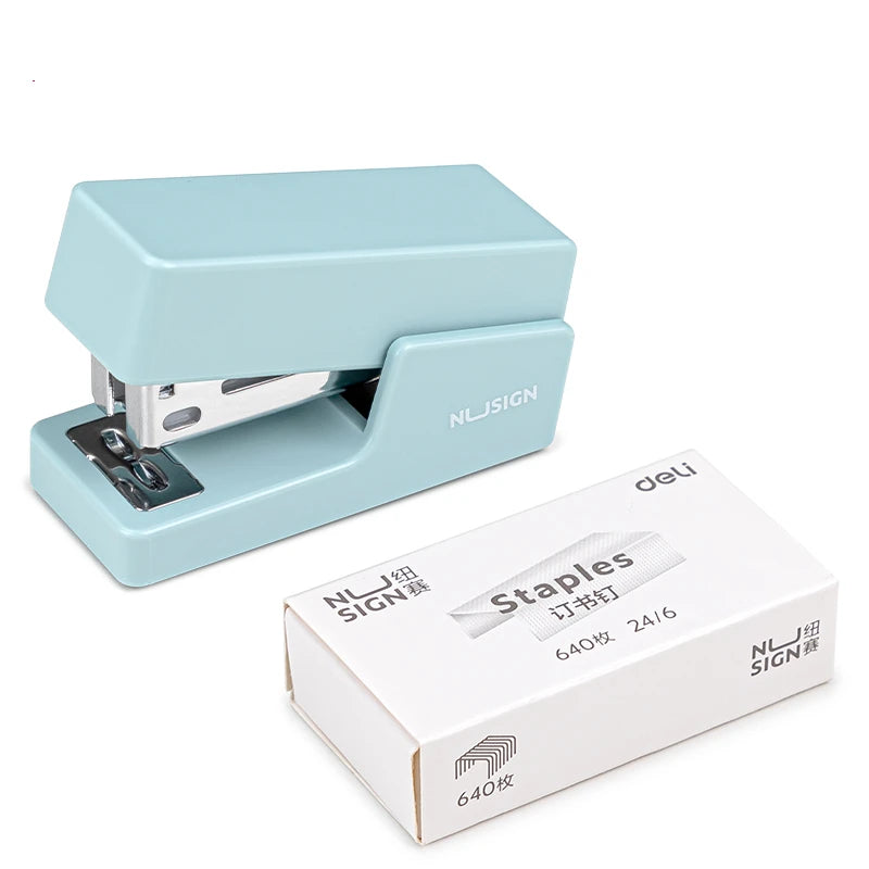 KHINSUN Mini Stapler Set Portable Color Paper Binding Machine Use 24/6 26/6 Staples Fashion Stationery Office Supplies