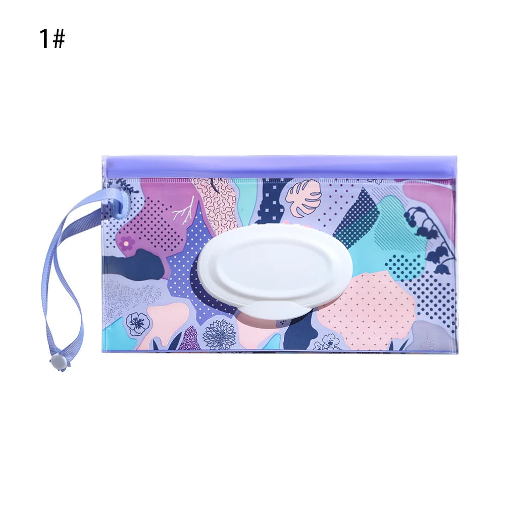 Estuche portátil de EVA para toallitas húmedas de bebé, reutilizable, recargable, caja de pañuelos, bolsa de cosméticos con cierre a presión, almacenamiento para el hogar