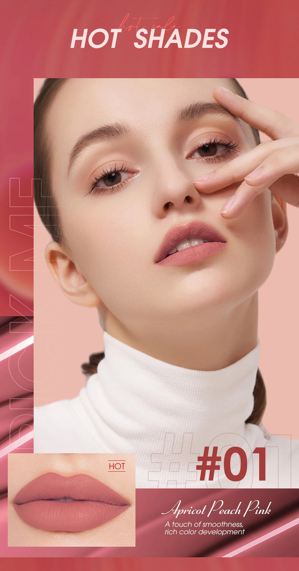 Rouge à lèvres liquide O.TWO.O 12 couleurs, fini mat, brillant à lèvres sexy et soyeux, résistant à l'eau, résistant aux baisers, longue durée, teinte pour les lèvres, cosmétiques