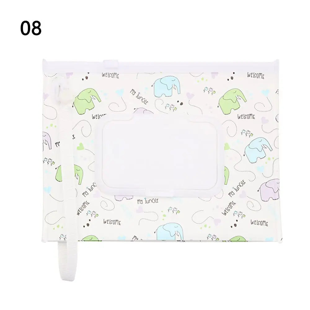 Estuche portátil de EVA para toallitas húmedas de bebé, reutilizable, recargable, caja de pañuelos, bolsa de cosméticos con cierre a presión, almacenamiento para el hogar
