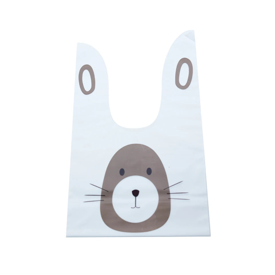 Hot Sale 20 / Batch Cute Rabbit Carrot Ear Biscuit Bag Candy Biscuit Gift Bag Snack Baking Packaging Supplies Easter Decoration - Lootquake