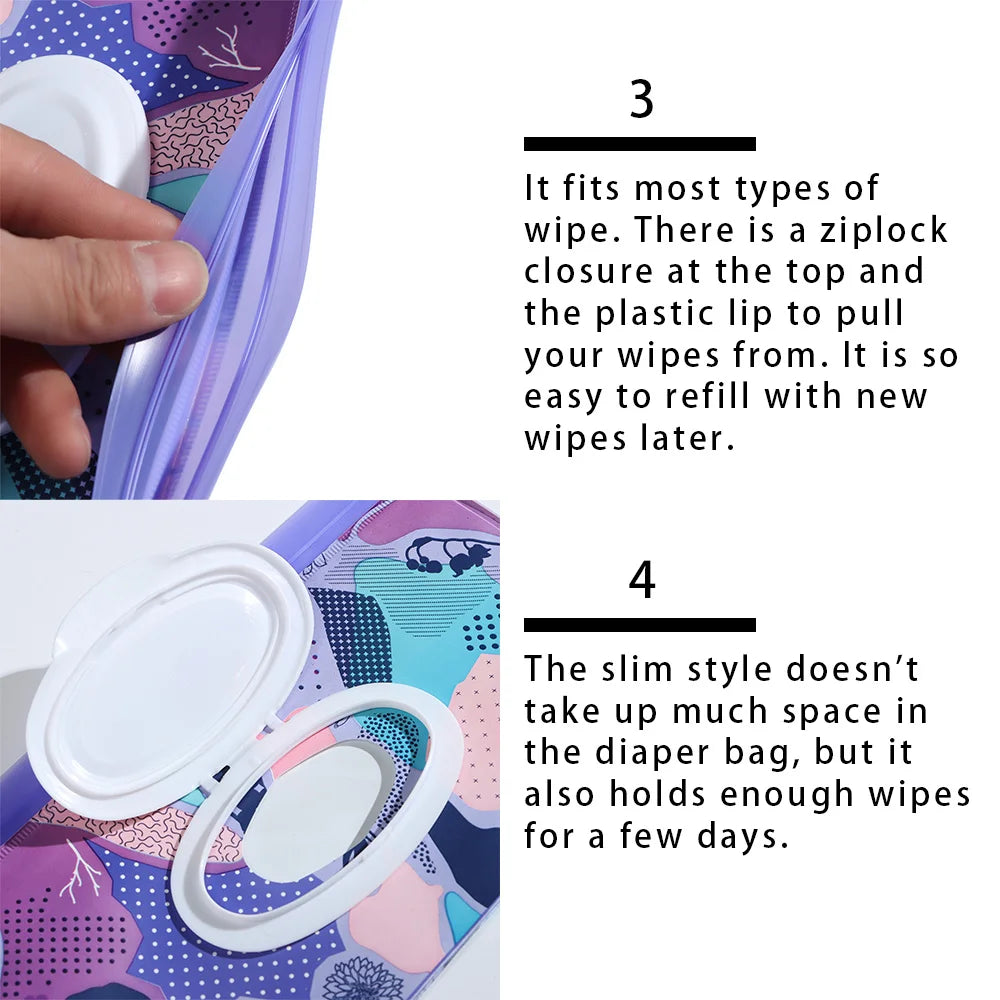 Estuche portátil de EVA para toallitas húmedas de bebé, reutilizable, recargable, caja de pañuelos, bolsa de cosméticos con cierre a presión, almacenamiento para el hogar