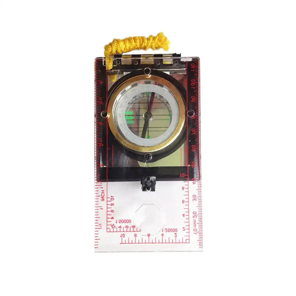 Portable Magnifying Compass Navigation Map Reading Compass with lanyard mirror and ruler for Camping Hiking and Traveling - Lootquake