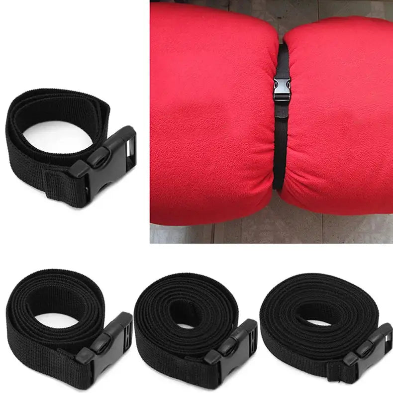 1pc 50cm/100cm/200cm/300cm Outdoor Travel Tied Backpack Luggage Sleeping Bag Long Lash Strap Release Buckle - Lootquake