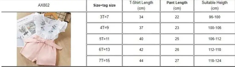 Bear Leader New Summer Casual Children Sets Chiffon Flowers Blue T-shirt Pants Girls Clothing Sets Kids Summer Set for 3-7 Years - Lootquake
